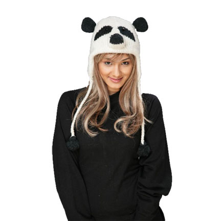 Panda Knitted Hat-0