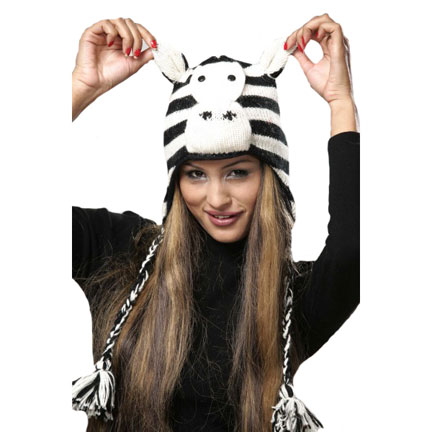 Zebra Knitted Hat-0
