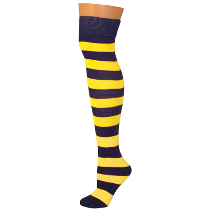 2 Stripe Socks - Black/Lemon-0