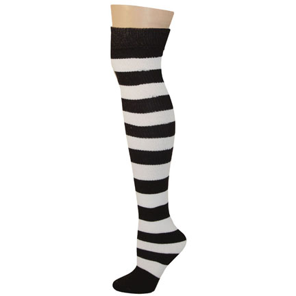 2 Stripe Socks - Black/White-0