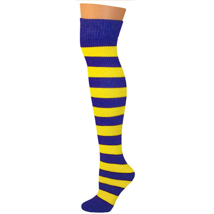 2 Stripe Socks - Blue/Lem-0