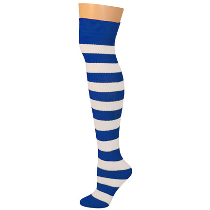 2 Stripe Socks - Blue/White-0
