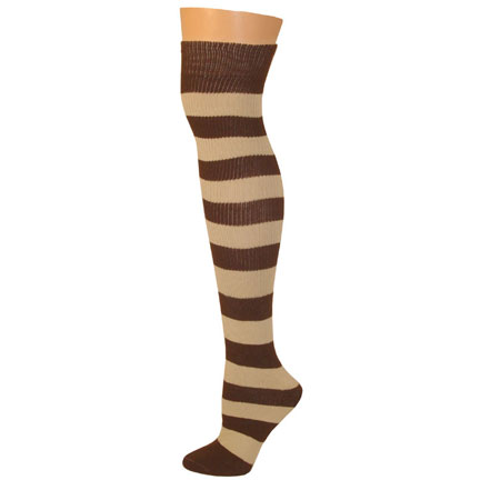 2 Stripe Socks - Brown/Beige-0