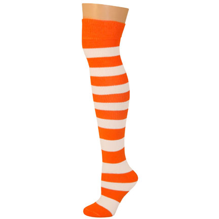 2 Stripe Socks - Orange/White-0