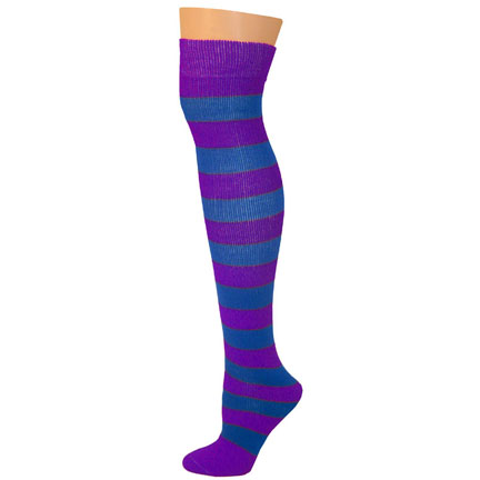 2 Stripe Socks - Purple/Blue-0