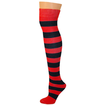 2 Stripe Socks - Red/Black-0