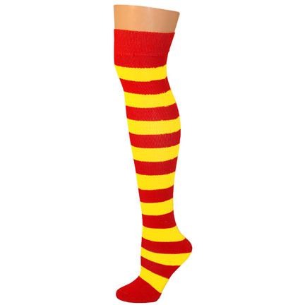 2 Stripe Socks - Red/Lemon-0