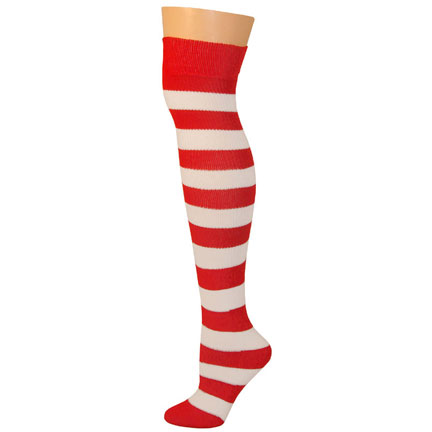 2 Stripe Socks - Red/White-0