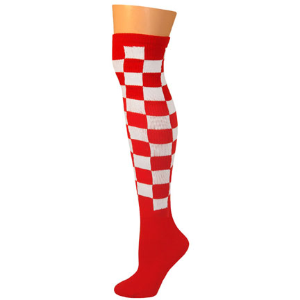 Checkered Socks - Red/White-0
