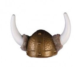 Deluxe Viking Helmet with Attached Horns-0