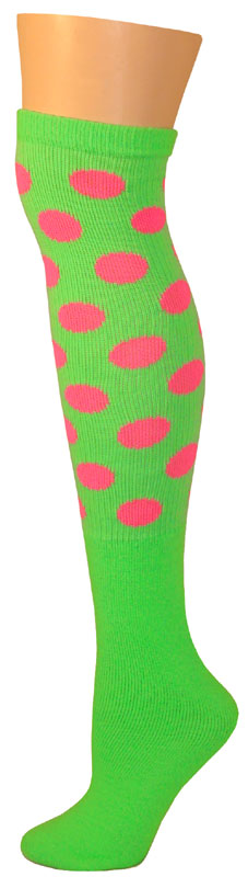 Dots Socks - Lime/Pink-0