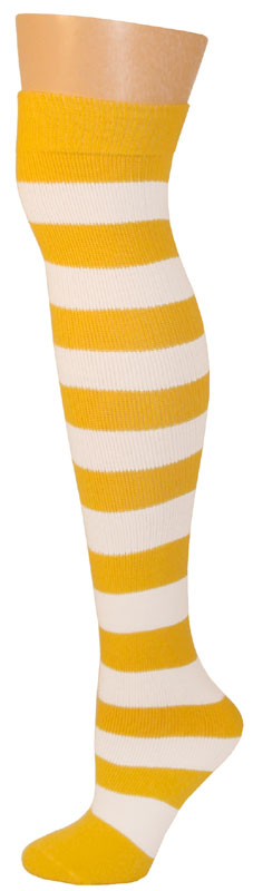 2 Stripe Socks - Gold/White-0