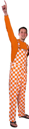 Orange/White Checkered Game Bibs-0