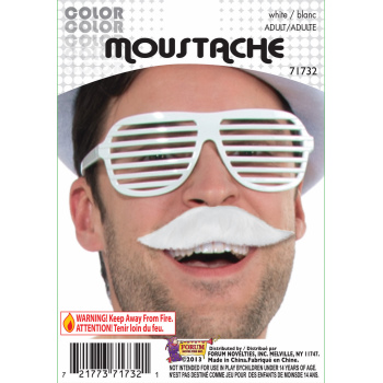 Team Color Moustache - White-0